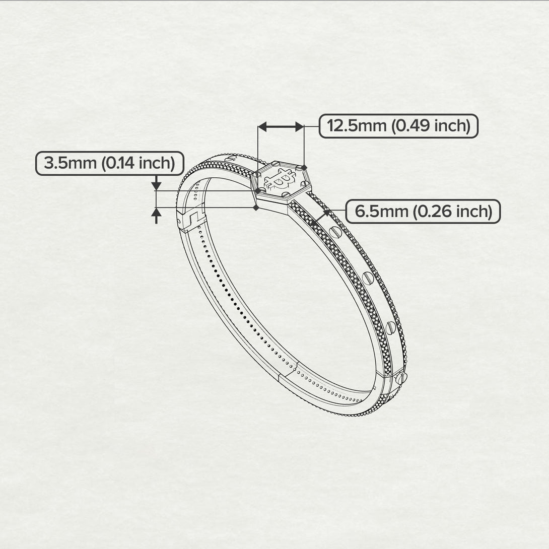 Bitcoin Sapphire Bracelet - Wesley No. 39